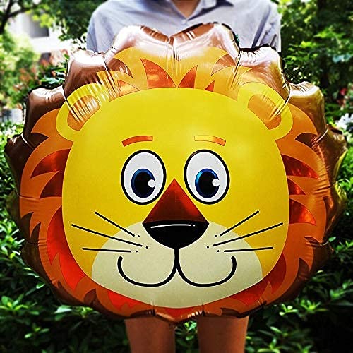 Multicolor Lion Head Jungle Theme Foil Balloon (28 Inch Approx) - Image 3