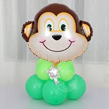 Multicolor Monkey Head Jungle Theme Foil Balloon (28 Inch Approx) - Image 3