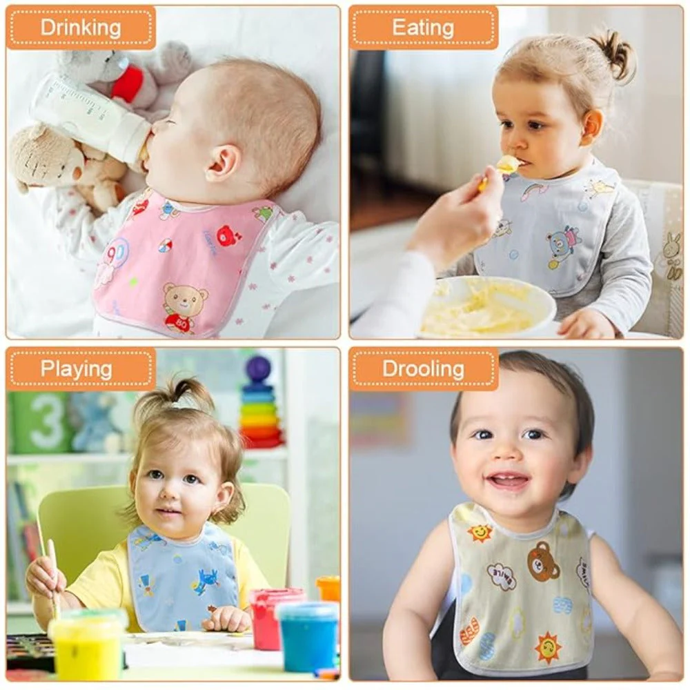 Multicolour Fastdry Cotton Bib | Set Of 10 - Image 9