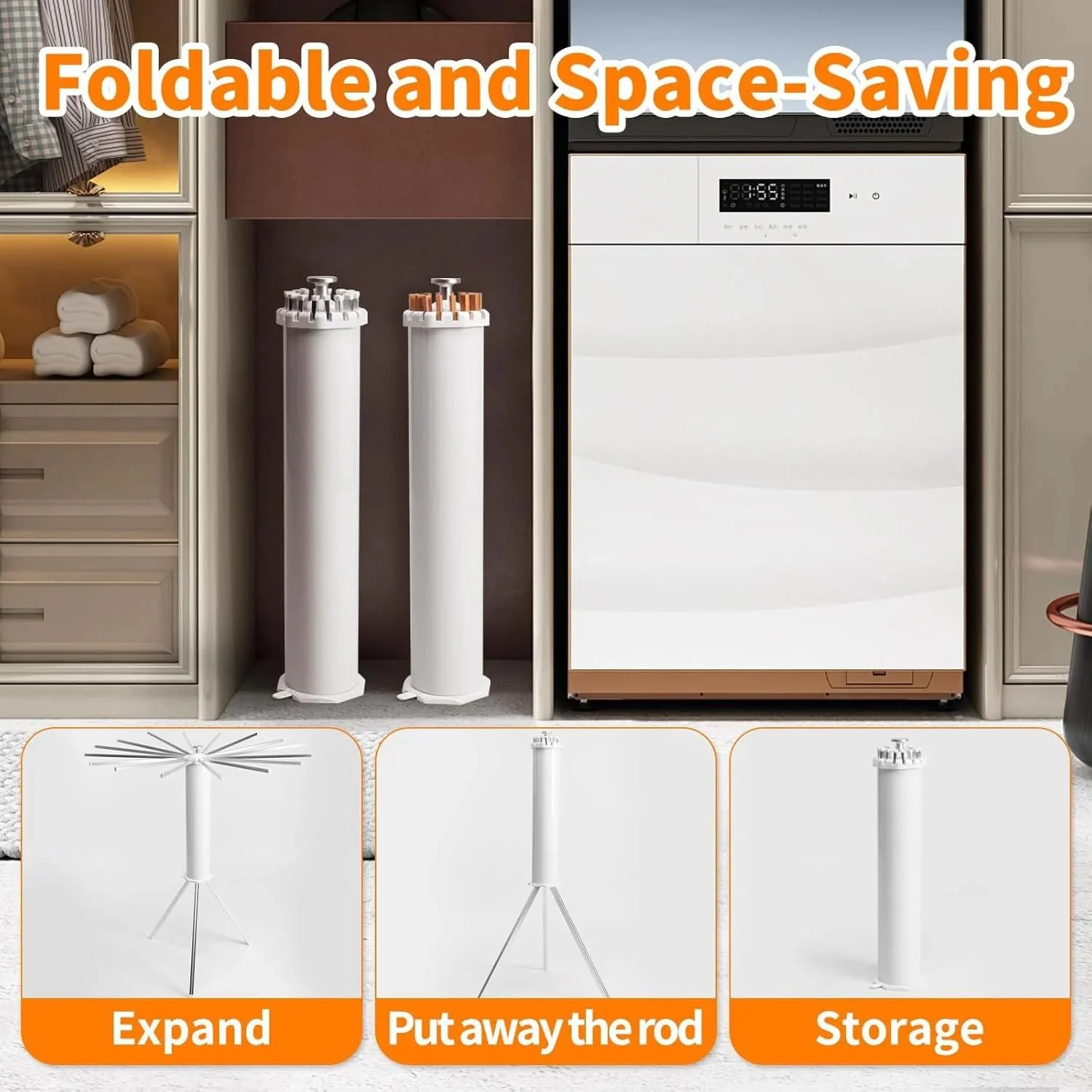 Multifunctional Foldable Outdoor Clothes Drying Stand - Image 2