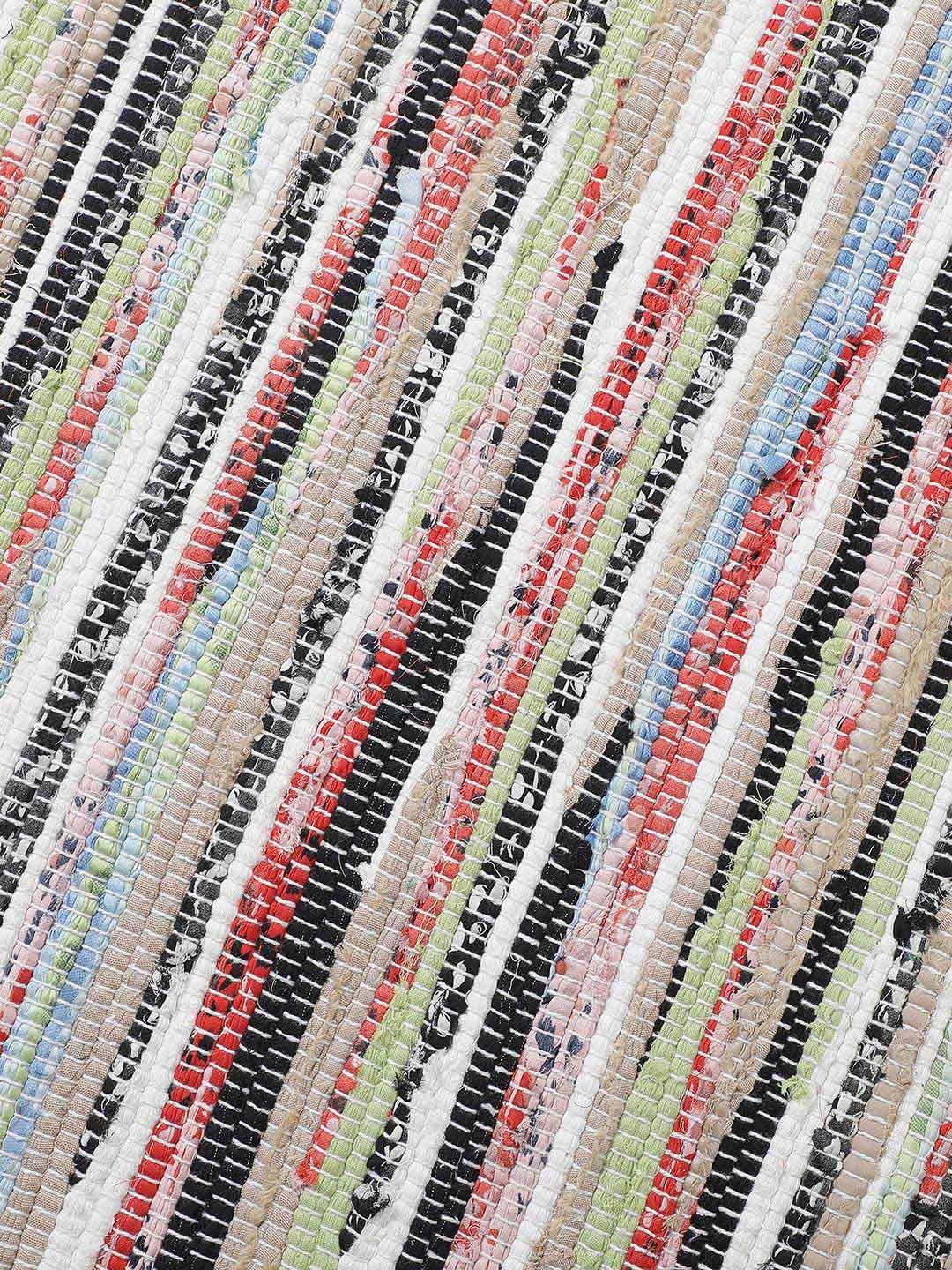 Multihued Rectangle Shape Cotton Rug For Colorful Style - Image 6