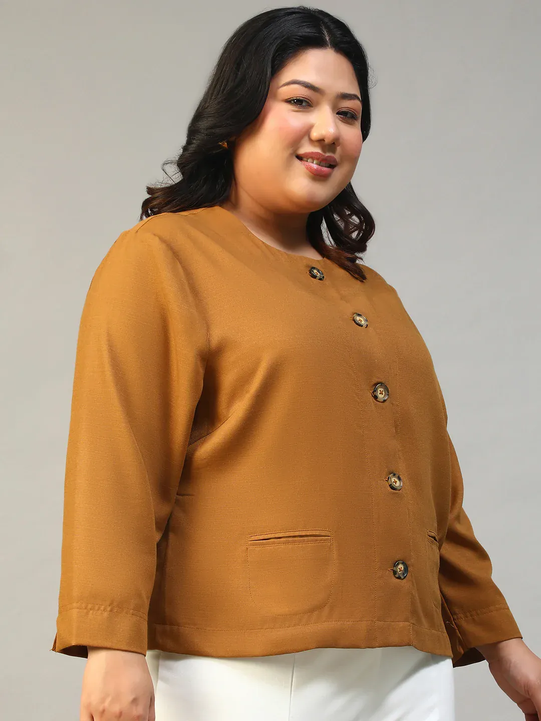 Mustard Plus Size Women's Top - Image 4