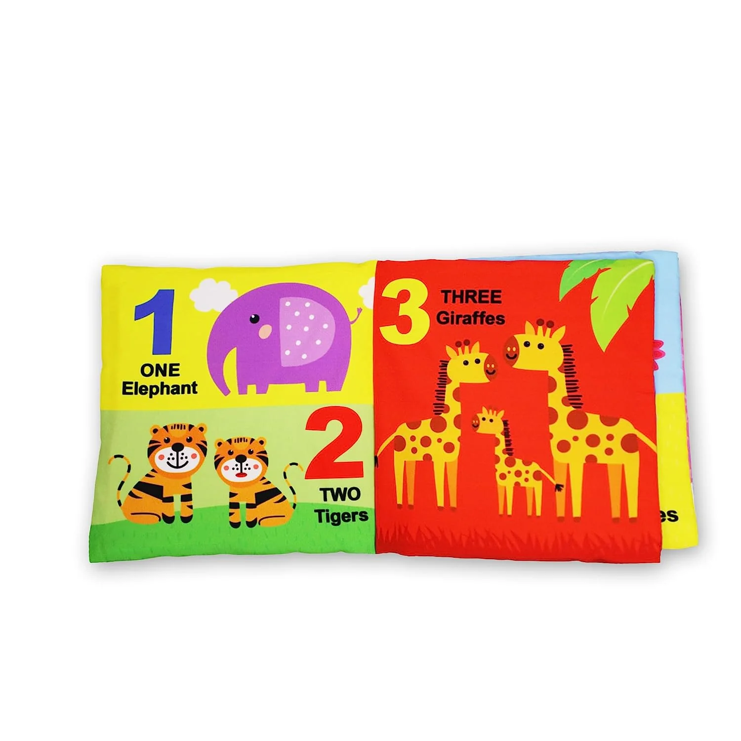 My First 123 Cloth Book with Squeaker and Crinkle Paper Cloth Books for Toddler Kids - Image 3