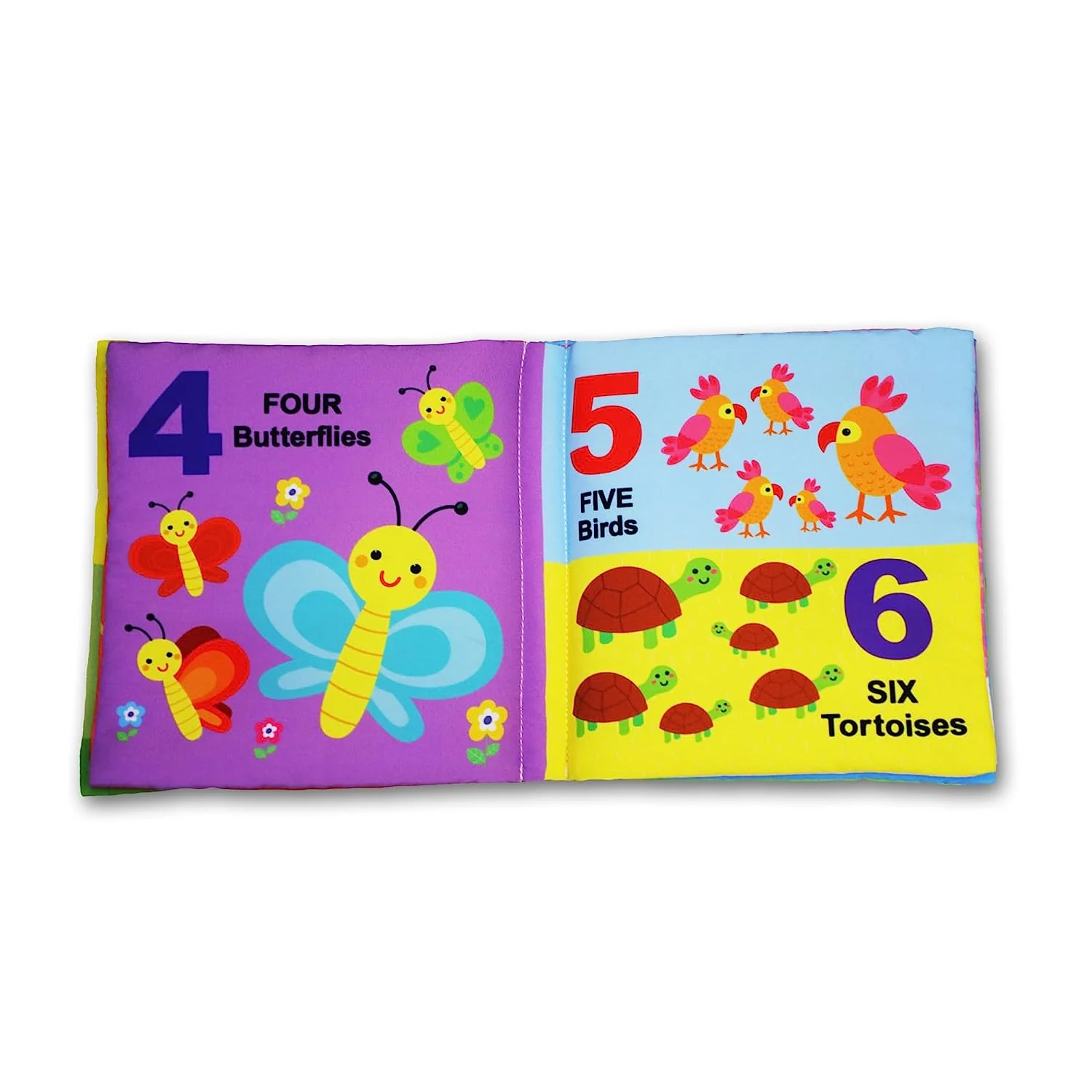 My First 123 Cloth Book with Squeaker and Crinkle Paper Cloth Books for Toddler Kids - Image 4