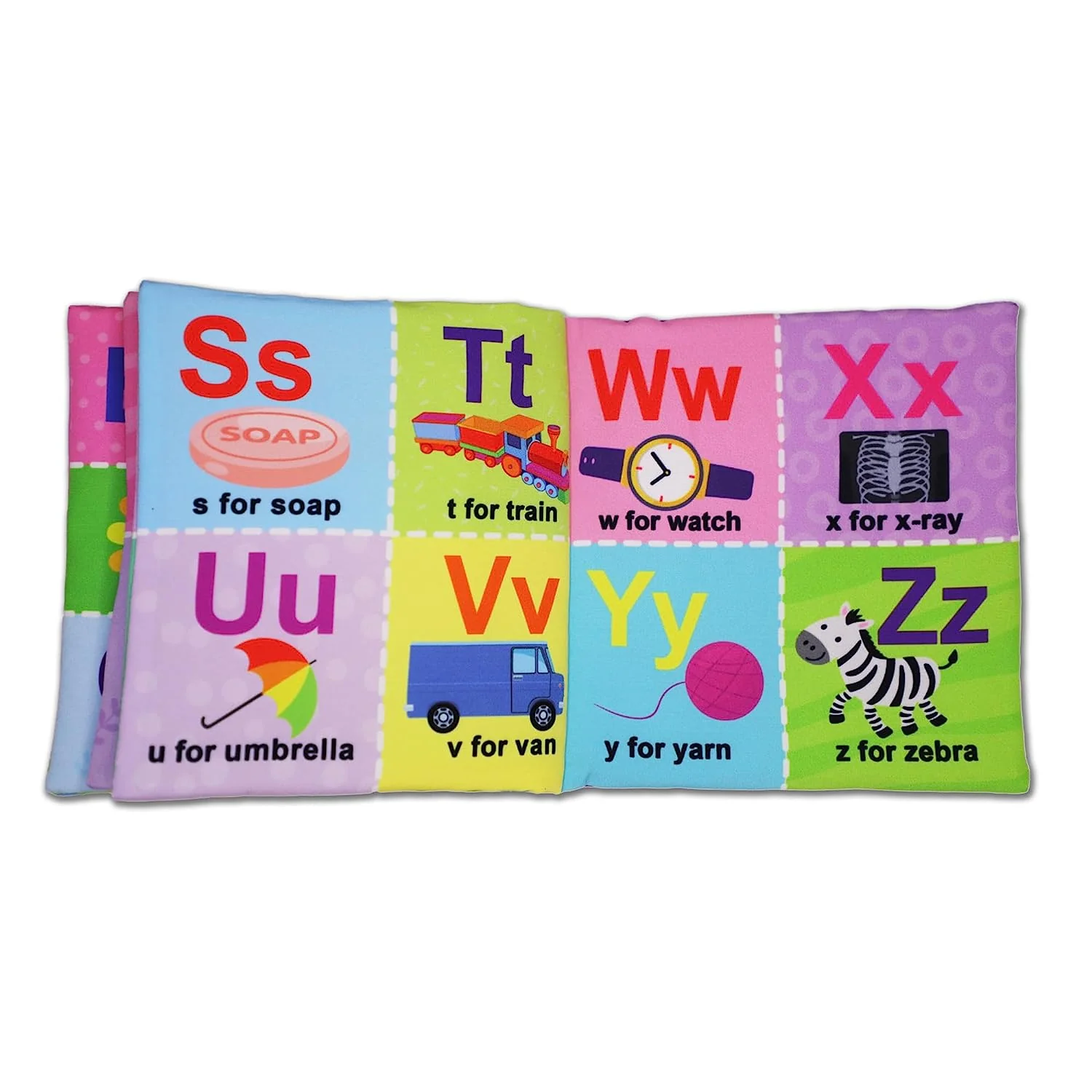 My First ABC Cloth Book with Squeaker and Crinkle Paper Cloth Books for Toddler Kids - Image 6