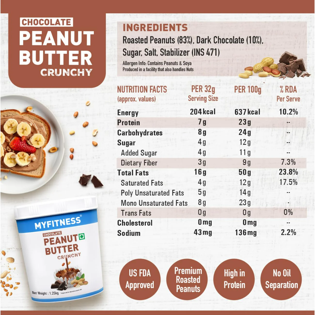 MYFITNESS Peanut Butter Chocolate Spread - Image 2