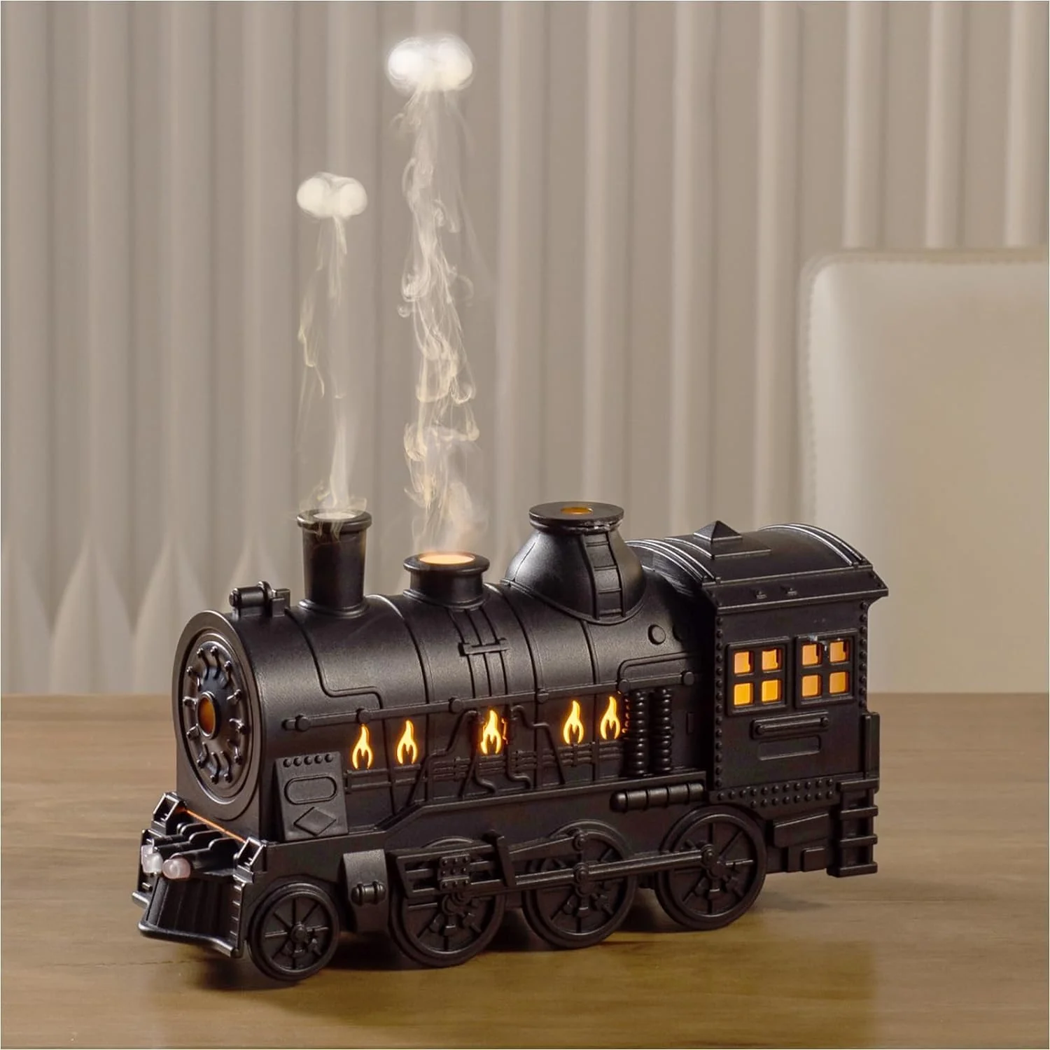 Mystiq: Train-Shaped Aroma Diffuser & Humidifier, 300ml, Flame Light, 2 Mist Modes, Auto Off – Perfect for Home, Office & Festive Decor. - Image 5