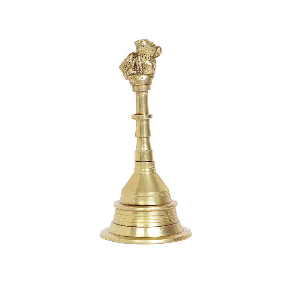 Nandi Brass Prayer Bell | 100% Pure Brass - Image 3