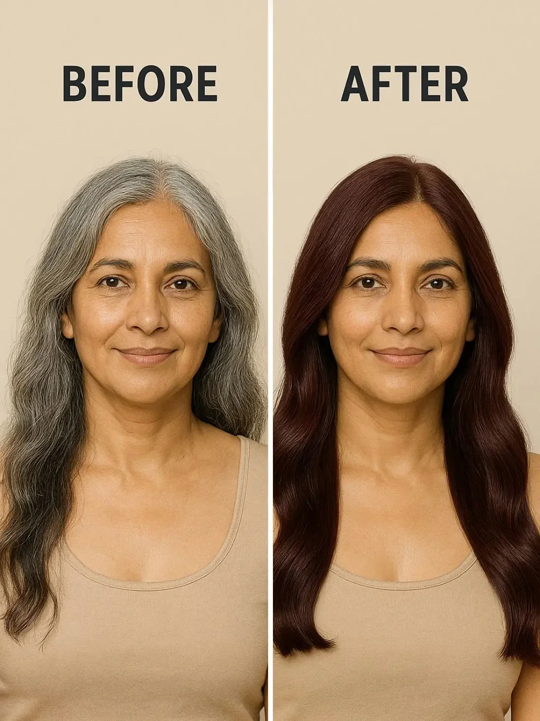 Natural Burgundy Hair Colour - 100gm(No Ammonia, Premium Quality, Lasts 3 Weeks) - Image 2