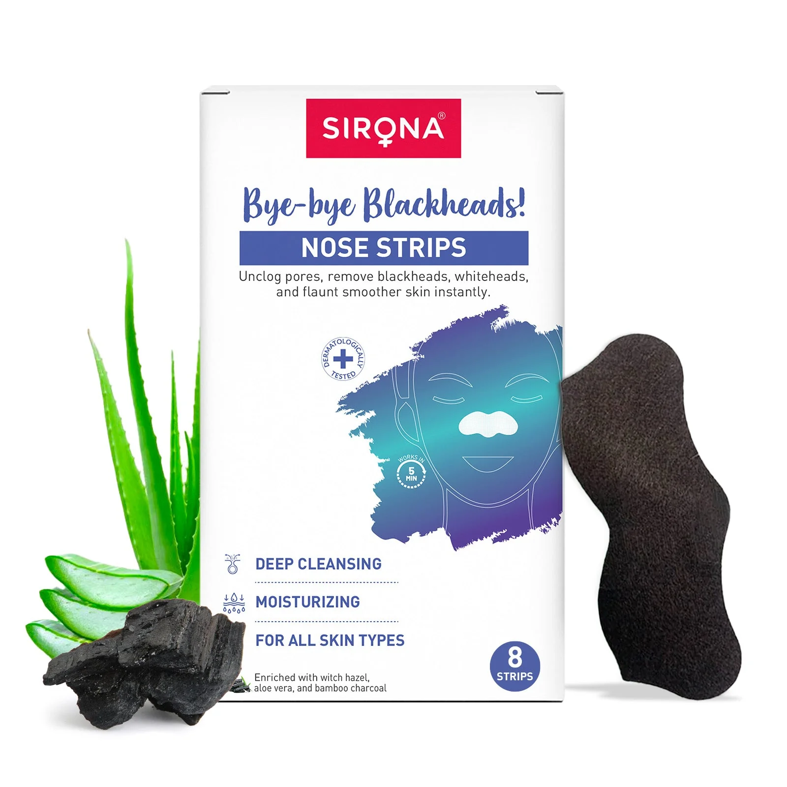 Natural Charcoal Nose Strips (1 Pack of 4 Strips) - Image 153