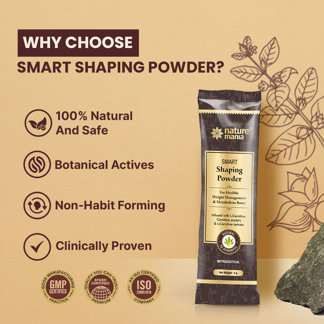 Nature Mania Smart Shaping Powder | Weight Loss | Fat Burner - Pack of 30 Sachets x 5gm each - Image 7