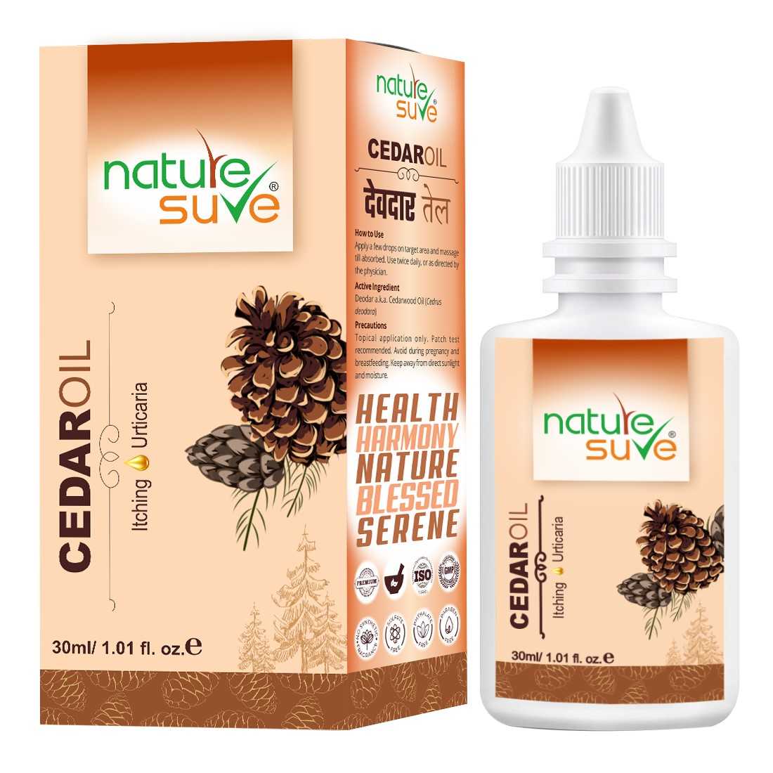 Nature Sure Cedar Oil Deodar Oil for Itching and Urticaria in Men & Women - 30ml - Image 7
