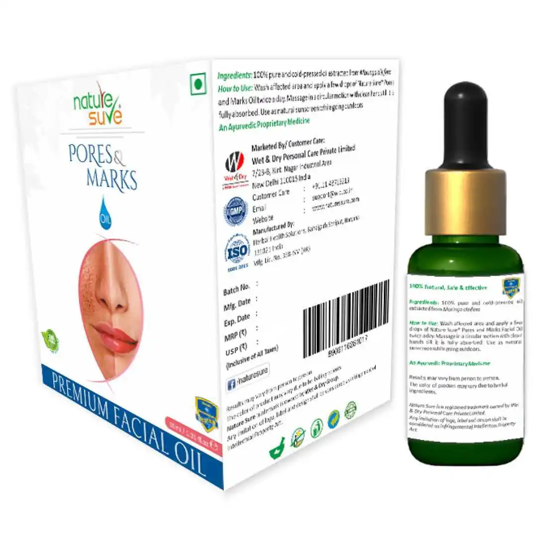 Nature Sure Pores and Marks Facial Oil for Enlarged Skin Pores, Stretch Marks and Fine Lines - Image 14