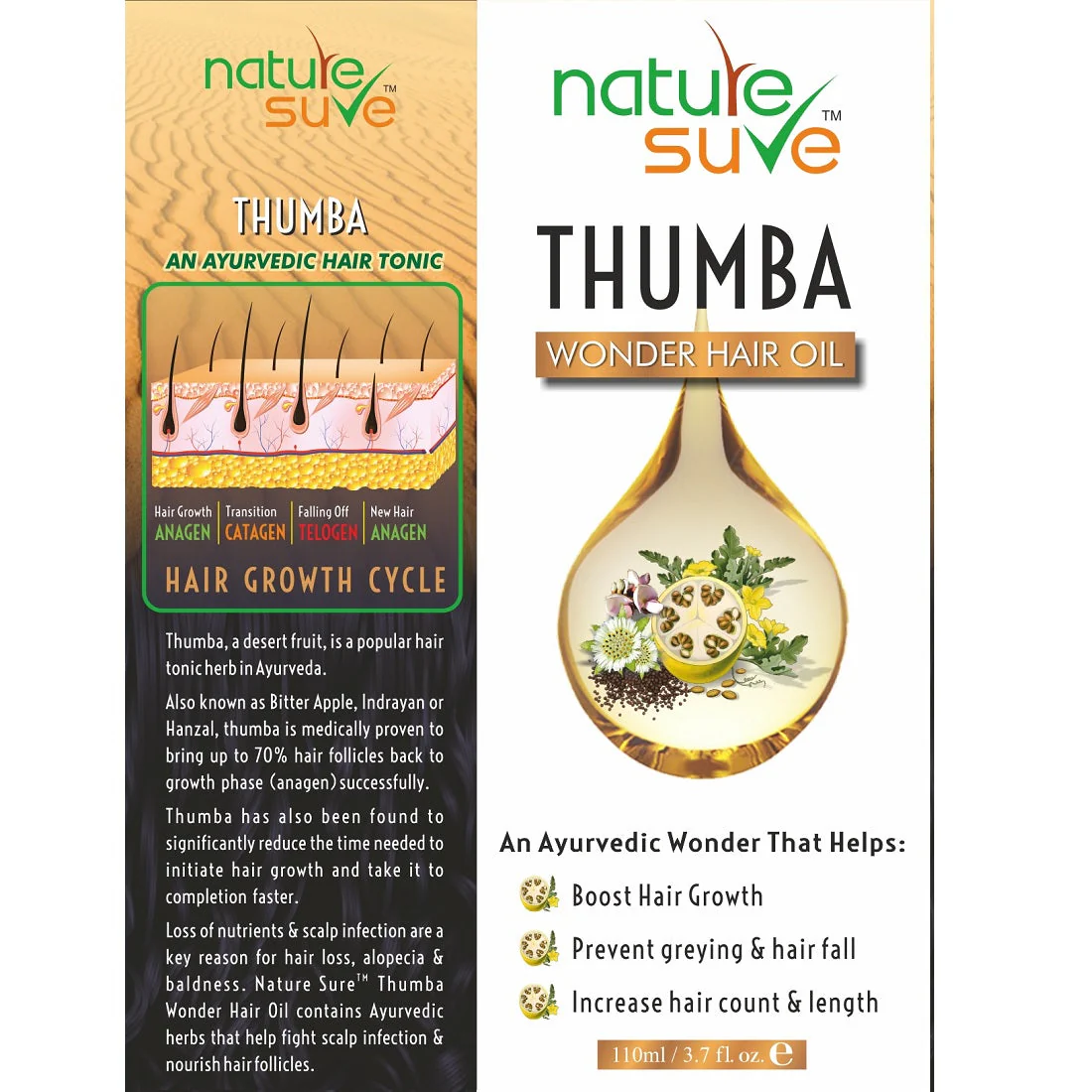 Nature Sure Thumba Wonder Hair Oil for Men and Women - Image 4