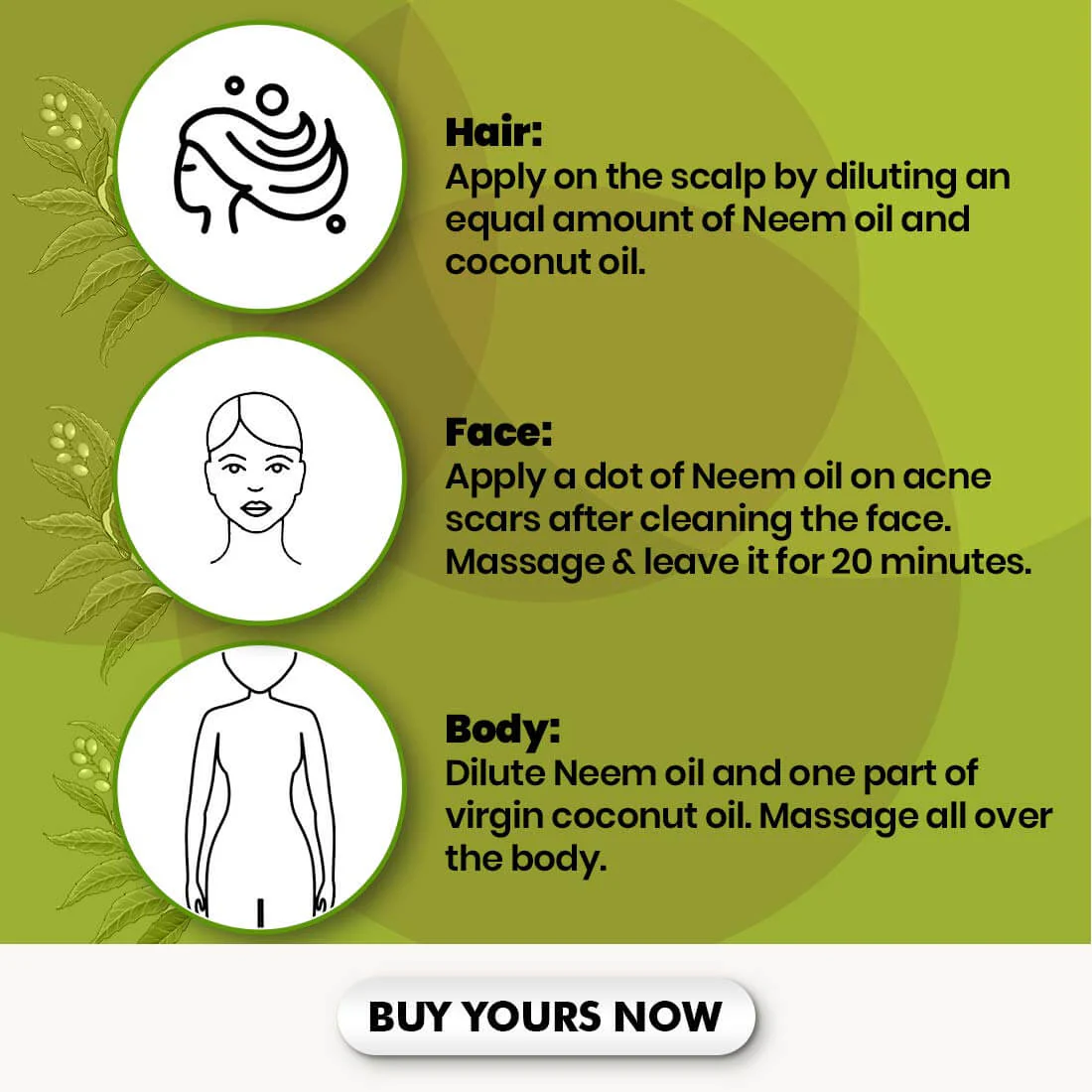 Neem Oil - Cold Pressed Oil For Skin & Hair (Pure & Natural) @ 1 (Exclusive) - Image 5
