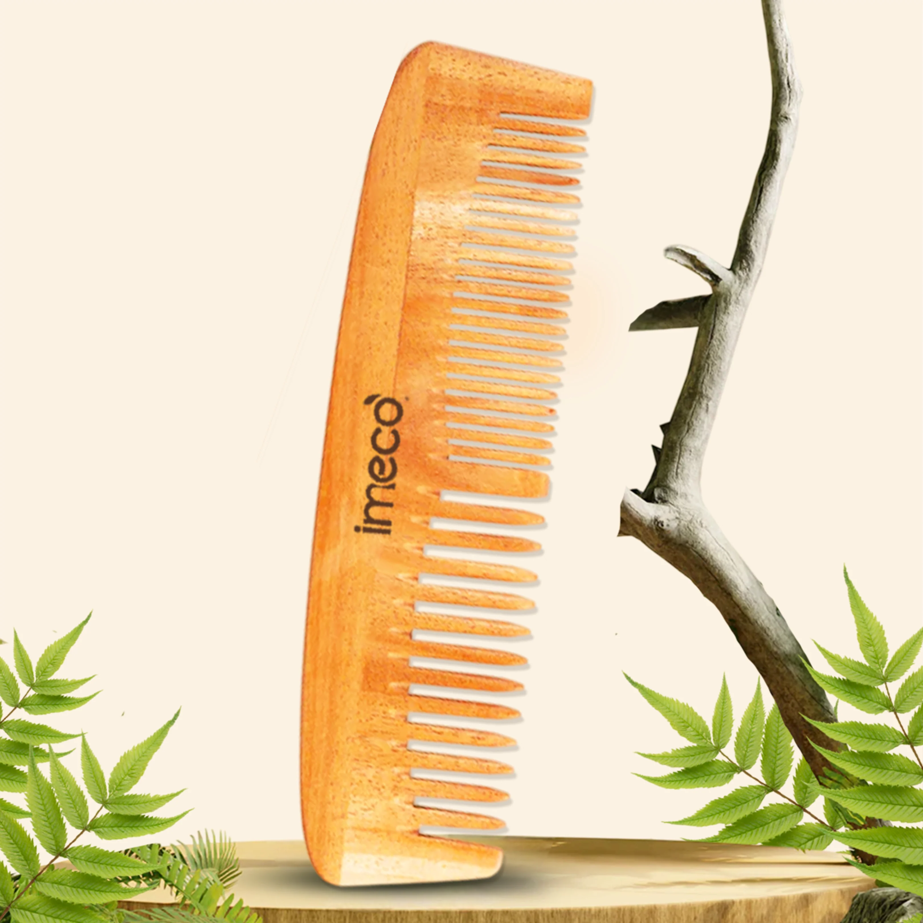 Neem Wood Dual-Tooth Comb & Wide-Tooth Comb with Free 1 Pocket Tissue Pack – Organic Care Combo - Image 3