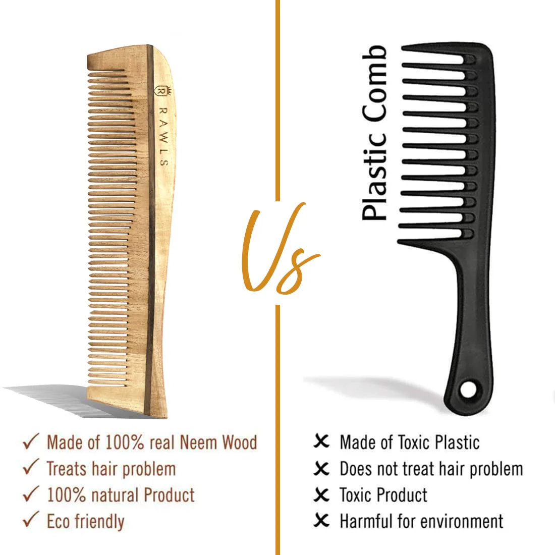 Neem Wood Hair Shampoo comb - Image 5