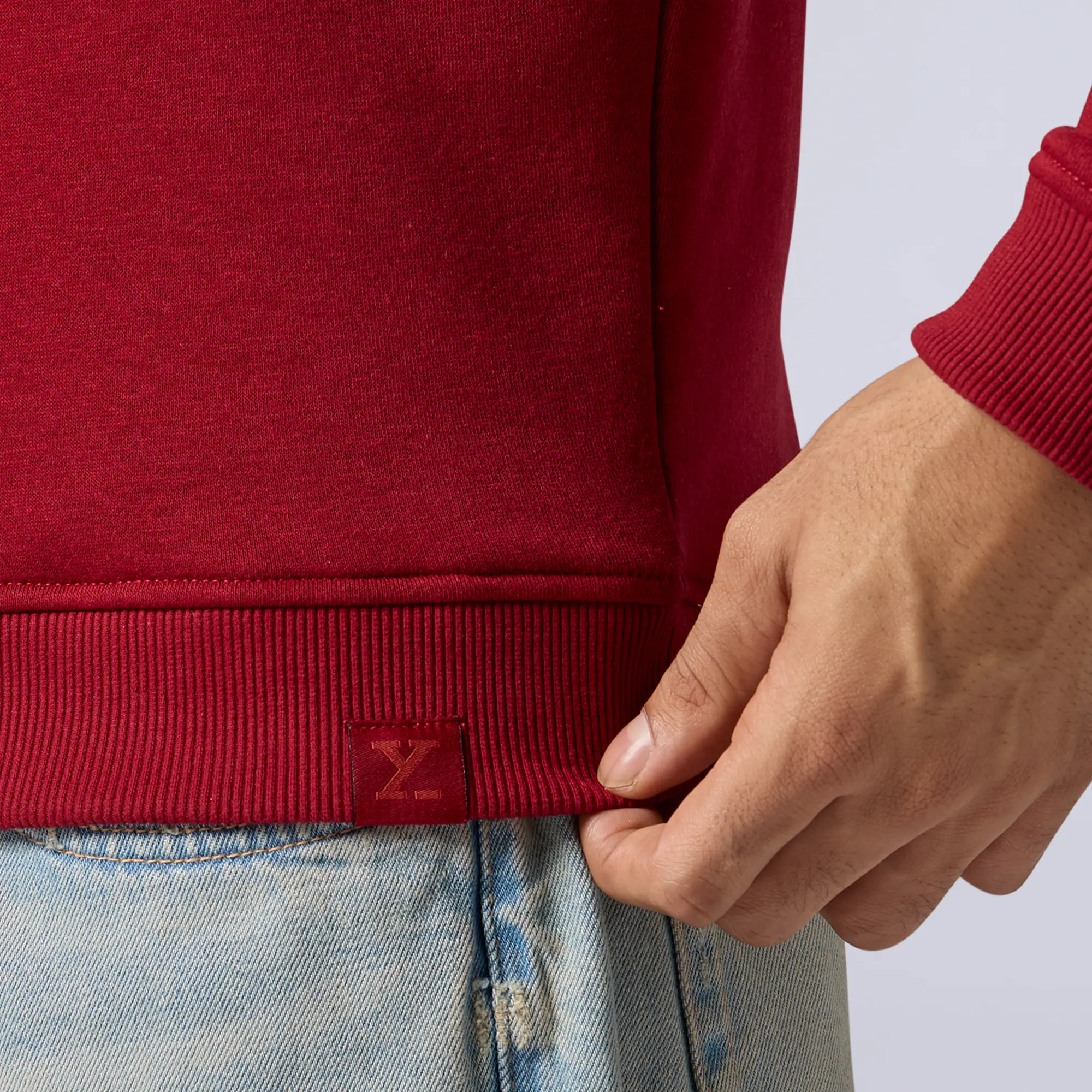 Neo French Terry Cotton-Blend Sweatshirt Auburn Red - Image 6