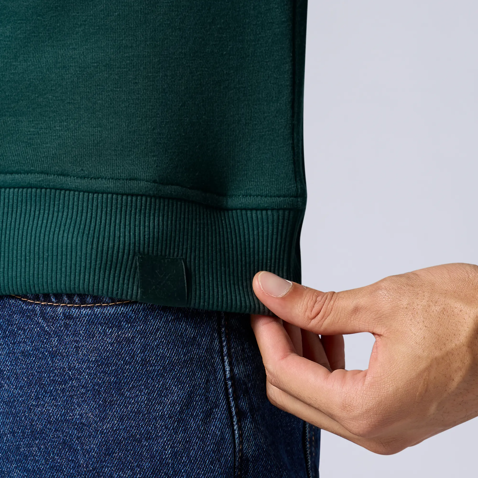 Neo French Terry Cotton-Blend Sweatshirt Forest Green - Image 6