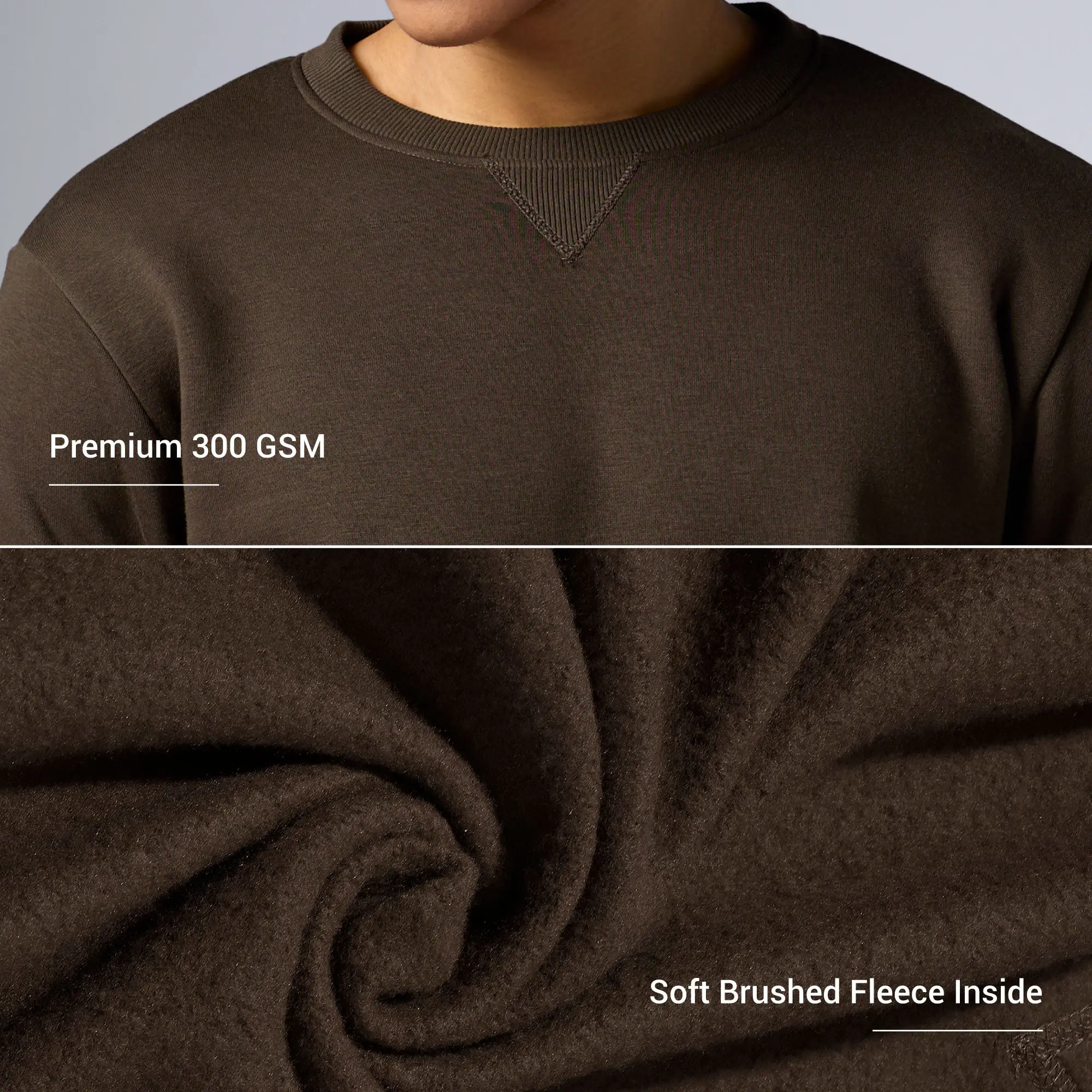 Neo French Terry Cotton-Blend Sweatshirt Malt Brown - Image 2