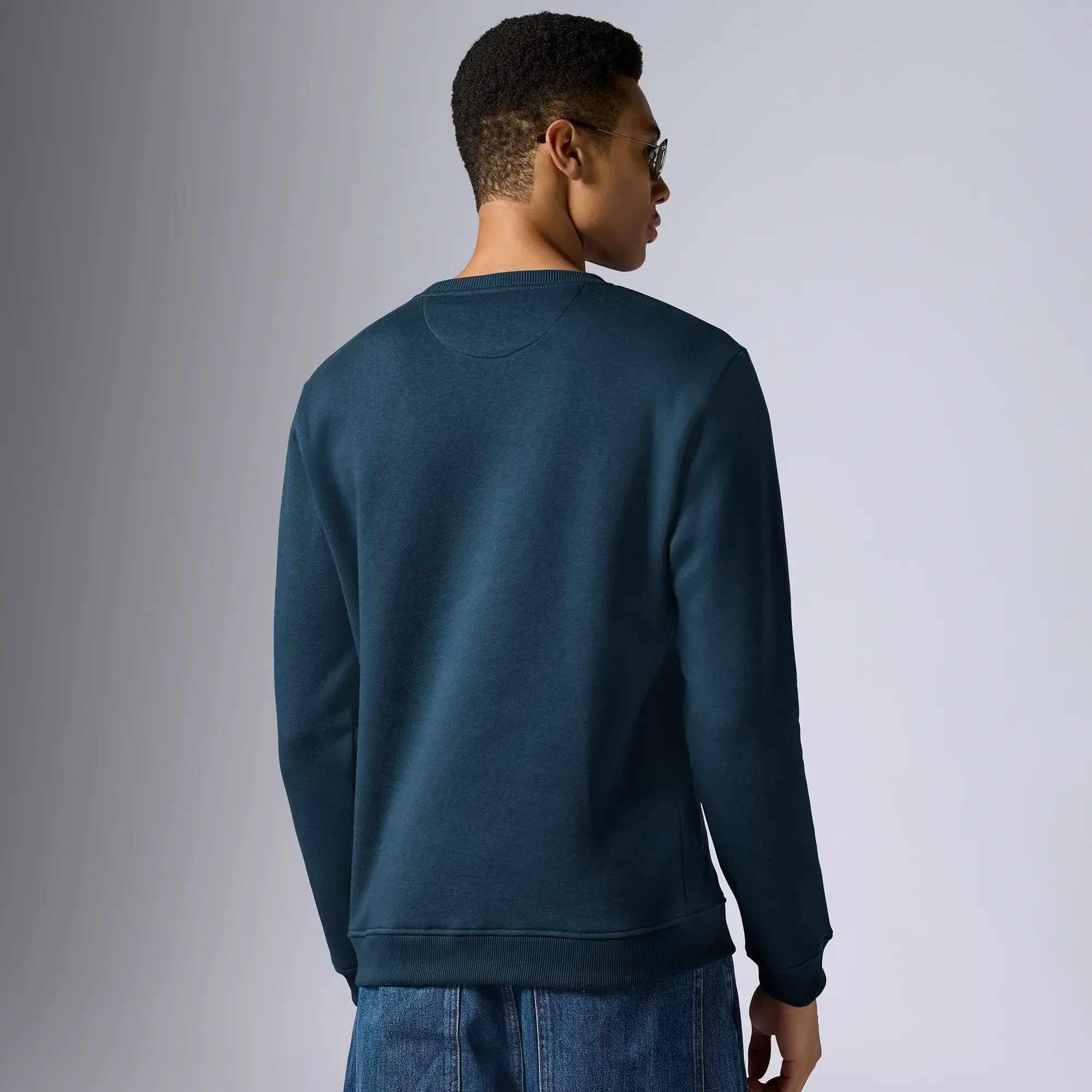 Neo French Terry Cotton-Blend Sweatshirt Opal Blue - Image 5