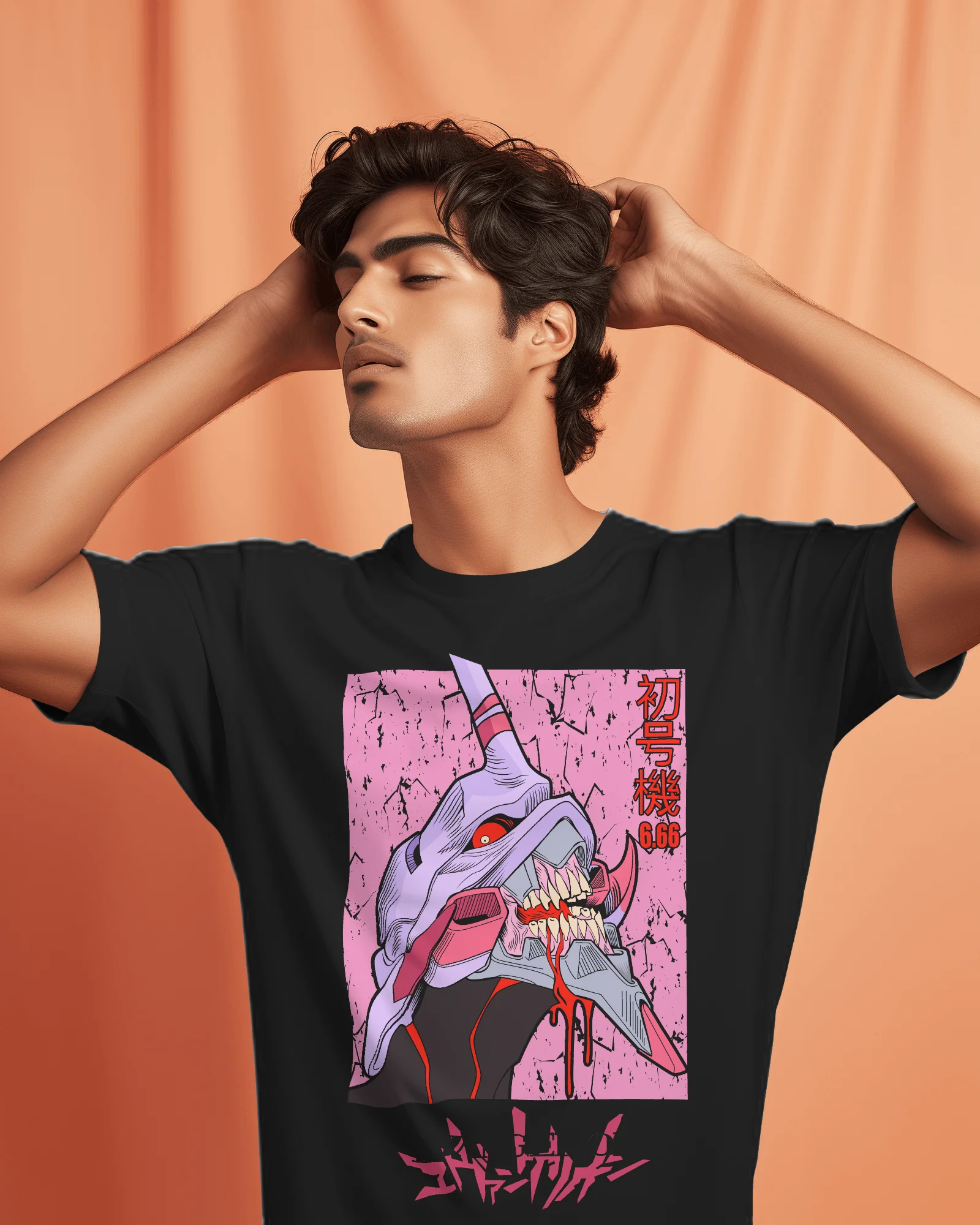 Neon Genesis Evangelion EVA Unit-01 Graphic T-Shirt – Black - Image 2