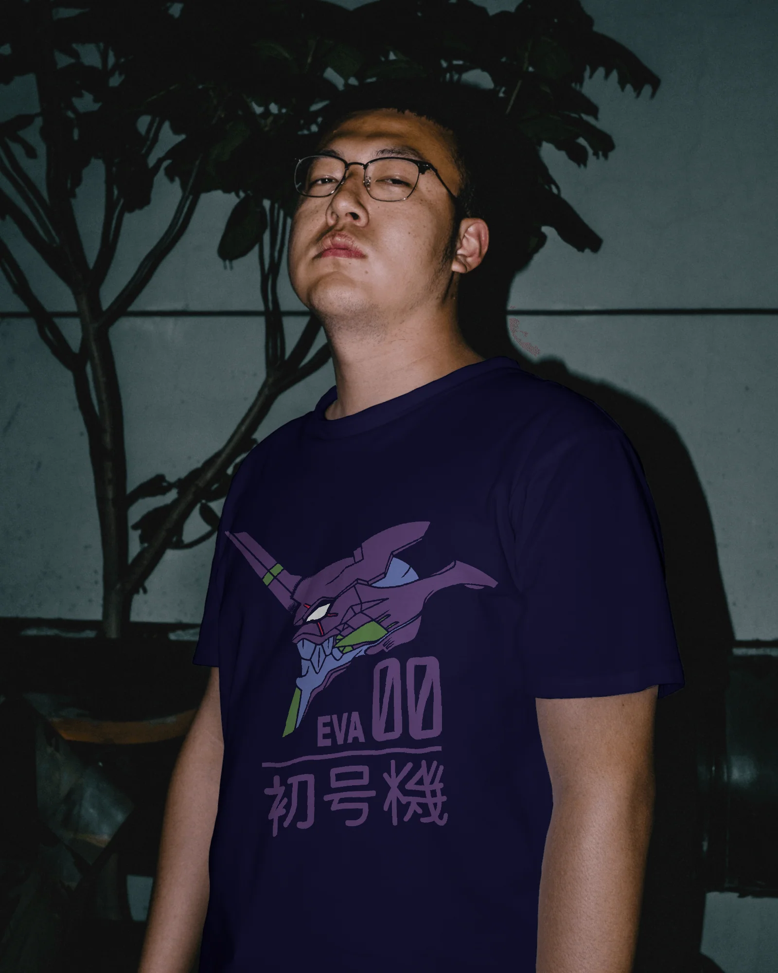 Neon Genesis Evangelion EVA Unit-01 Graphic T-Shirt – Midnight Navy - Image 2