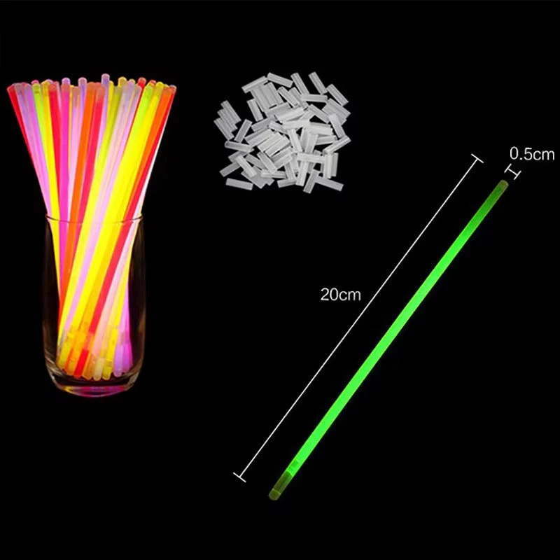 Neon Glow sticks Glow-in-the-dark accessories for parties nightclubs pack of 100 - Image 6