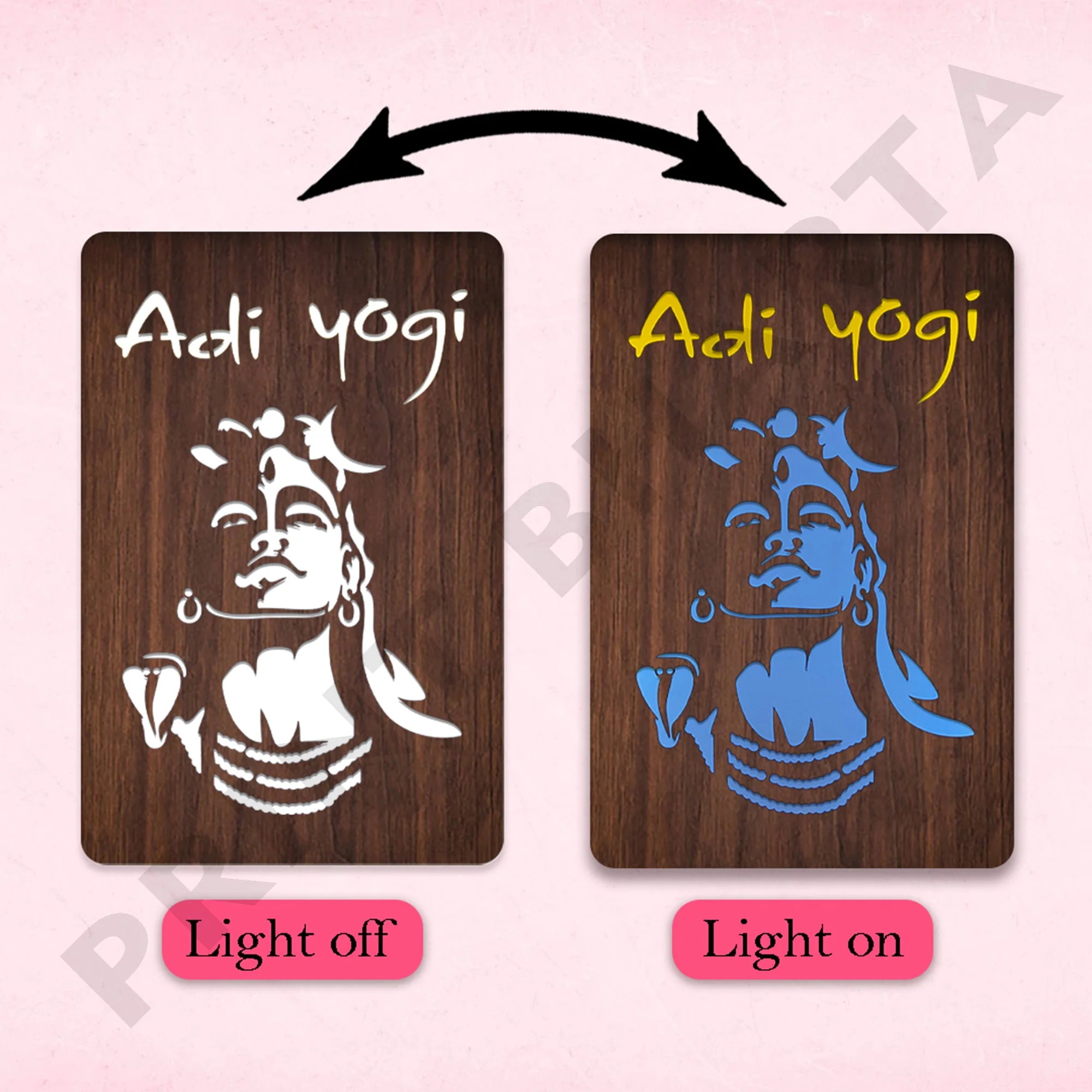 Neon MDf Aadi Yogi Frame - Image 3