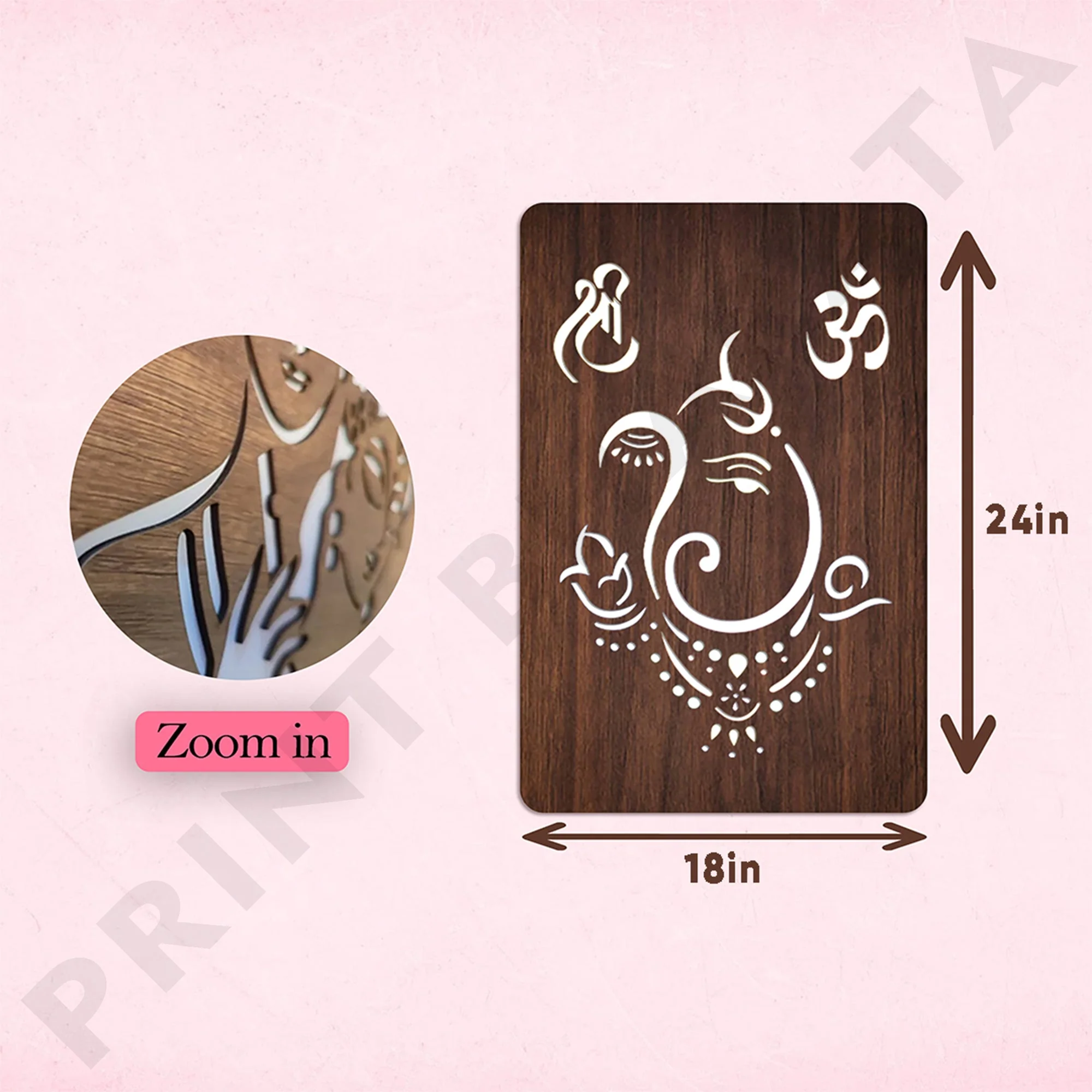Neon MDF Shri Om Ganesh ji Frame - Image 7