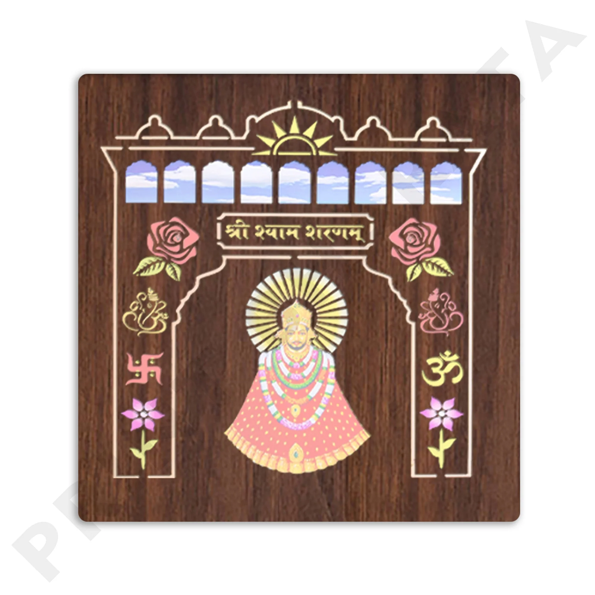 Neon MDF Shri Shyam Frame - Image 4