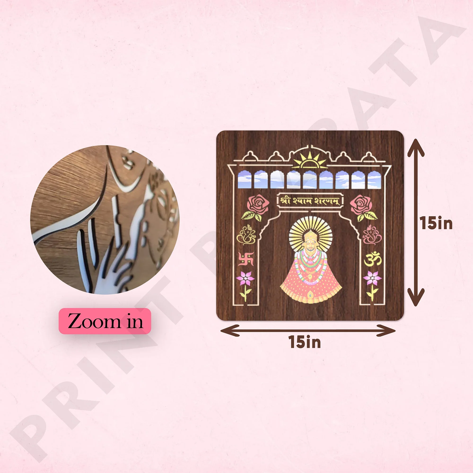 Neon MDF Shri Shyam Frame - Image 6