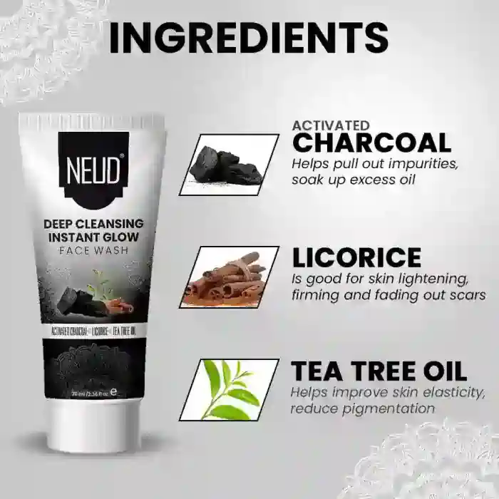 NEUD Combo - Skin Brightening Face Wash 70ml and Deep Cleansing Face Wash 70ml - Image 7