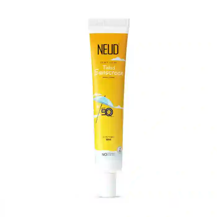 NEUD Dewy Look Tinted Sunscreen with SPF 50++++ and Hyaluronic Acid, Ultra-Light, No White Cast - 50ml - Image 8