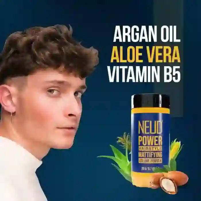 NEUD Hairstyle Mattifying Volume Powder Wax 20g With Aloe Vera, Argan Oil, Vit B5 - Ultrastrong, Transparent, Non-Sticky - Image 3