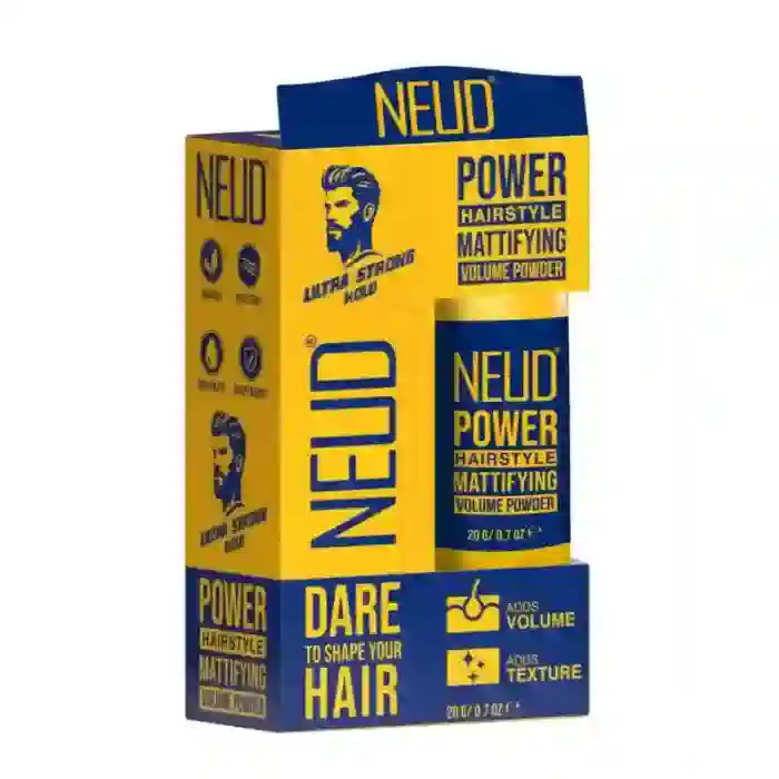 NEUD Hairstyle Mattifying Volume Powder Wax 20g With Aloe Vera, Argan Oil, Vit B5 - Ultrastrong, Transparent, Non-Sticky - Image 6