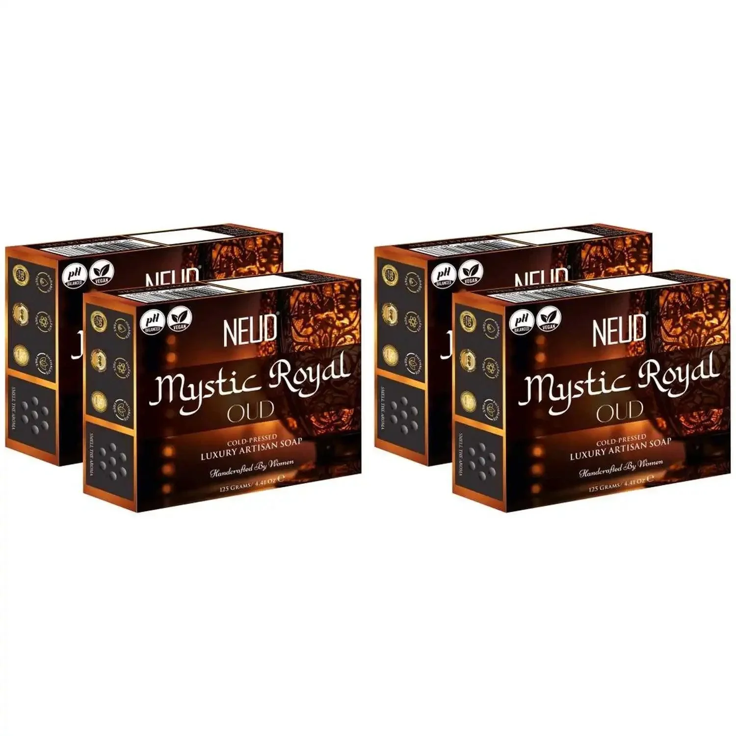 Neud Mystic Royal Oud Luxury Artisan Ph Balanced Cold-Pressed Handmade Soap 125G With Oudh And Gul Banafsha - Image 7