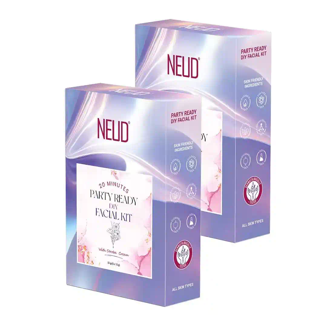 NEUD Party-Ready DIY Facial Kit with Strobe Cream for Fabulous Glow at Home - 50g - Image 8