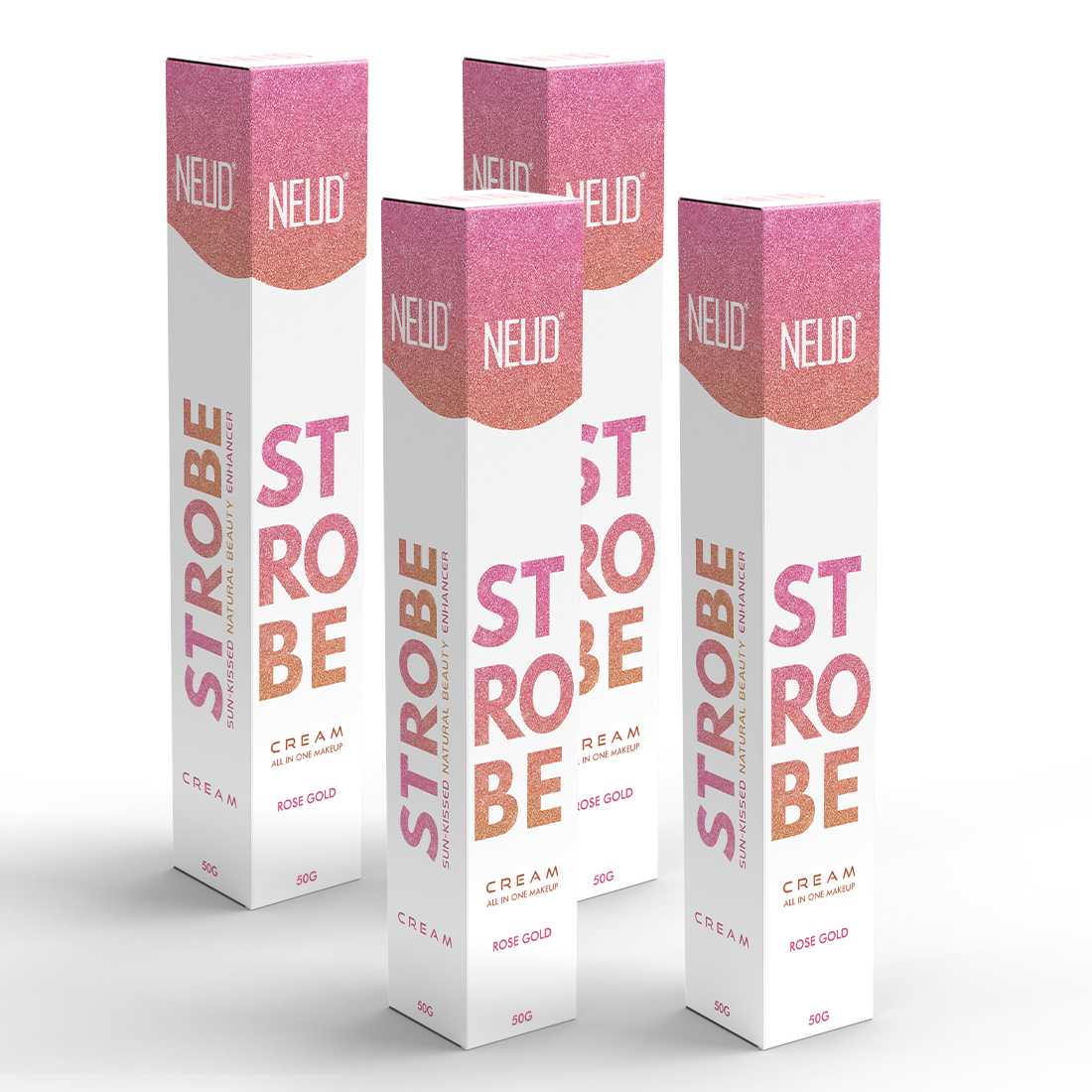 NEUD Strobe Cream Rose Gold with Cocoa Butter and Hyaluronic Acid, Lab Tested All-in-One Makeup Beauty Enhancer - 50g - Image 30