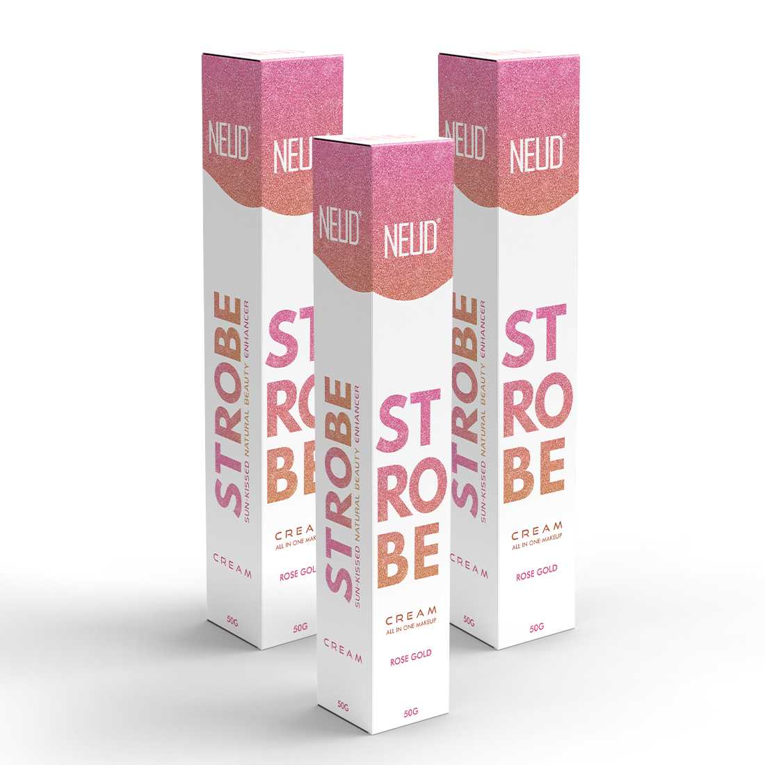 NEUD Strobe Cream Rose Gold with Cocoa Butter and Hyaluronic Acid, Lab Tested All-in-One Makeup Beauty Enhancer - 50g - Image 82