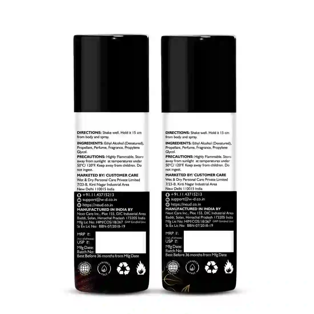 NEUD ZENITH and ENIGMA Unisex Perfumed Body Spray Combo - 2 Deos x 50ml Each - Image 5