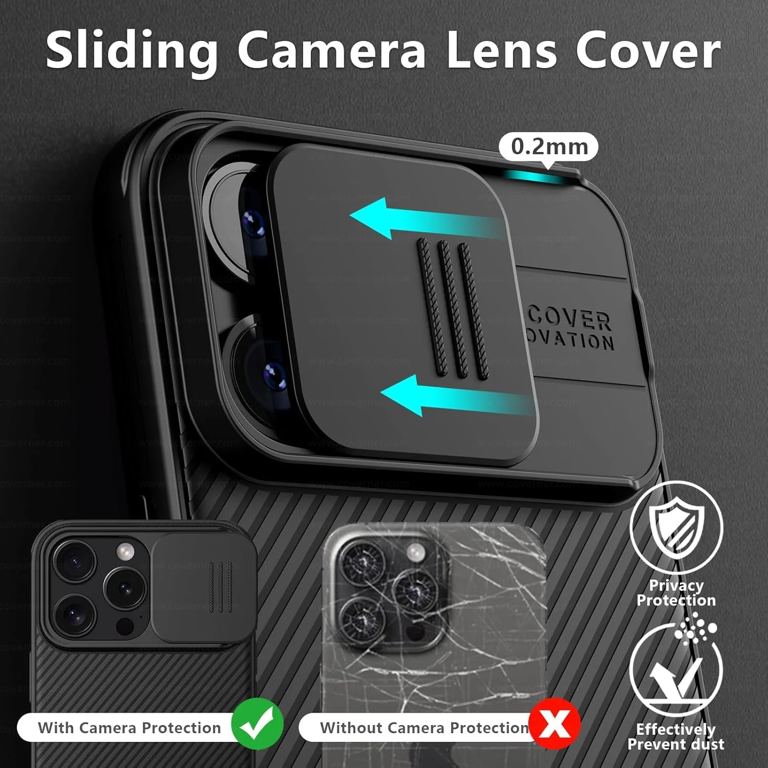 Nillkin® CamShield Pro Case for iPhone 16 Pro & 16 Pro Max with Camera Cover – Shockproof, Privacy Slide Cover, Anti-Fingerprint Design by Coverner India - Image 9