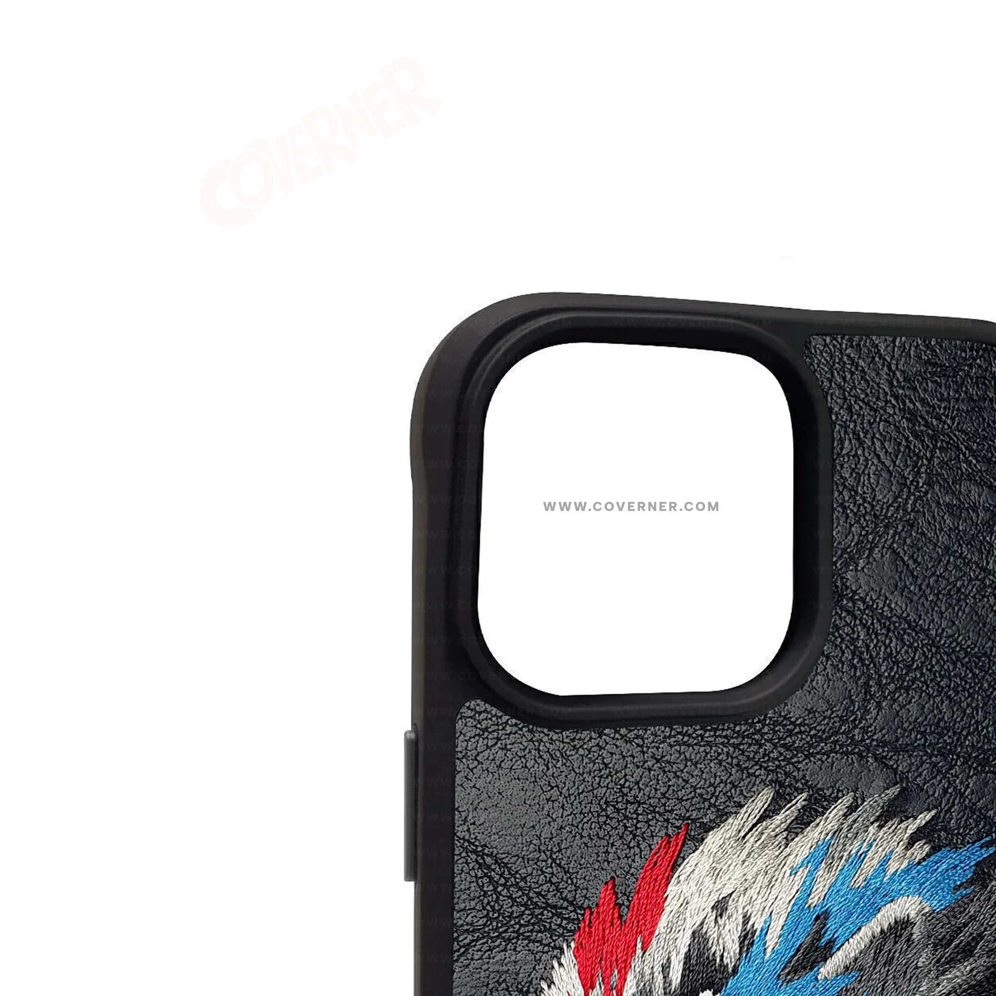Nimmy Embroidery Leather Shockproof Case - Lion – Premium Anti-Skid Designer Case with 3D Stitching | By NIMMY DESIGN | Exclusive on Coverner India - Image 3