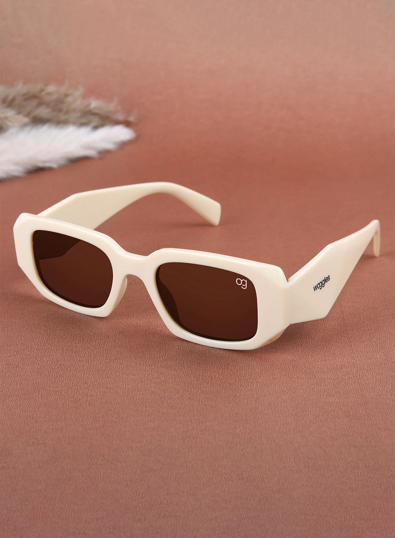Nocturnal Green Polarized Rectangle Kids Sunglasses - Image 12