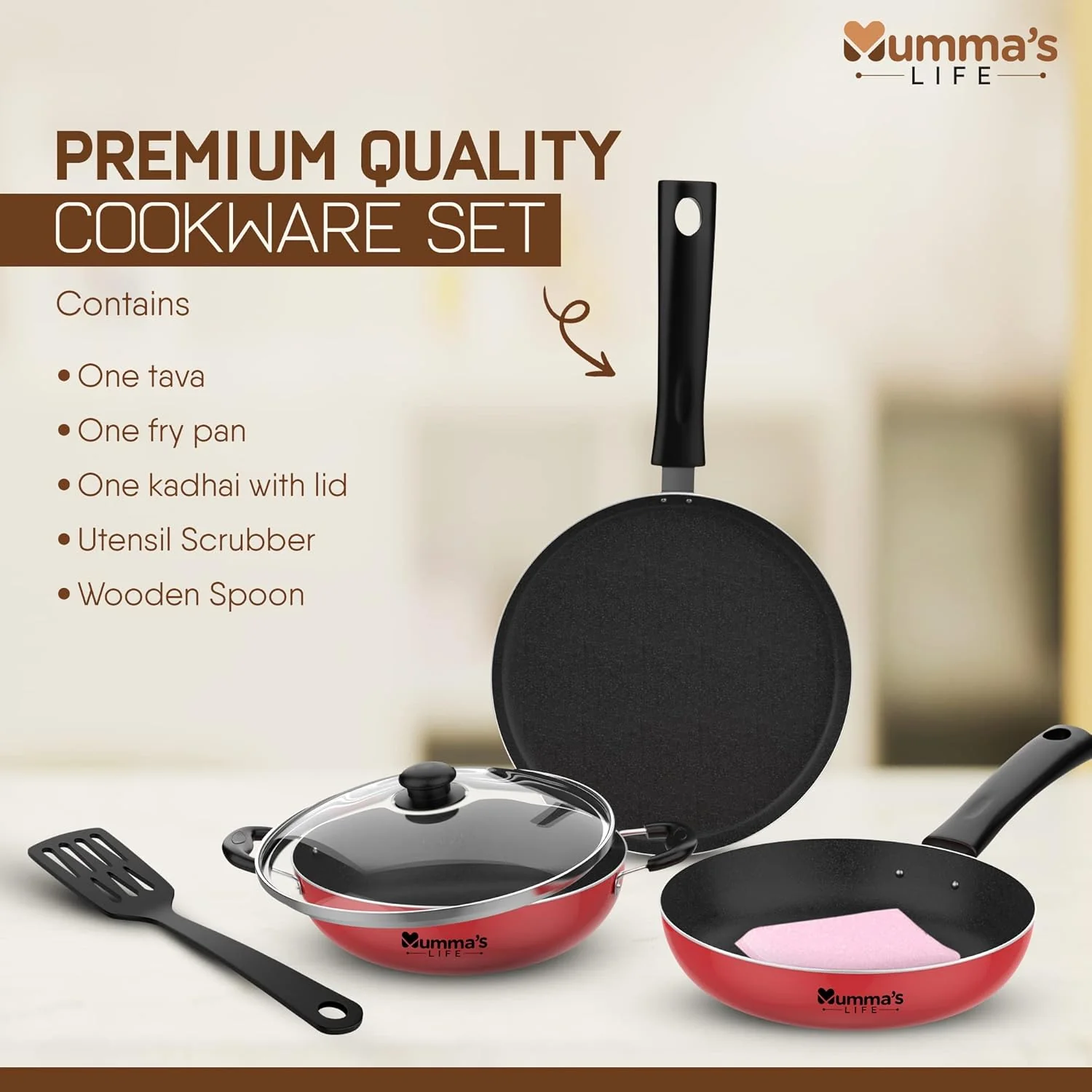 Non Stick Premium Cookware Gift Set - Image 3
