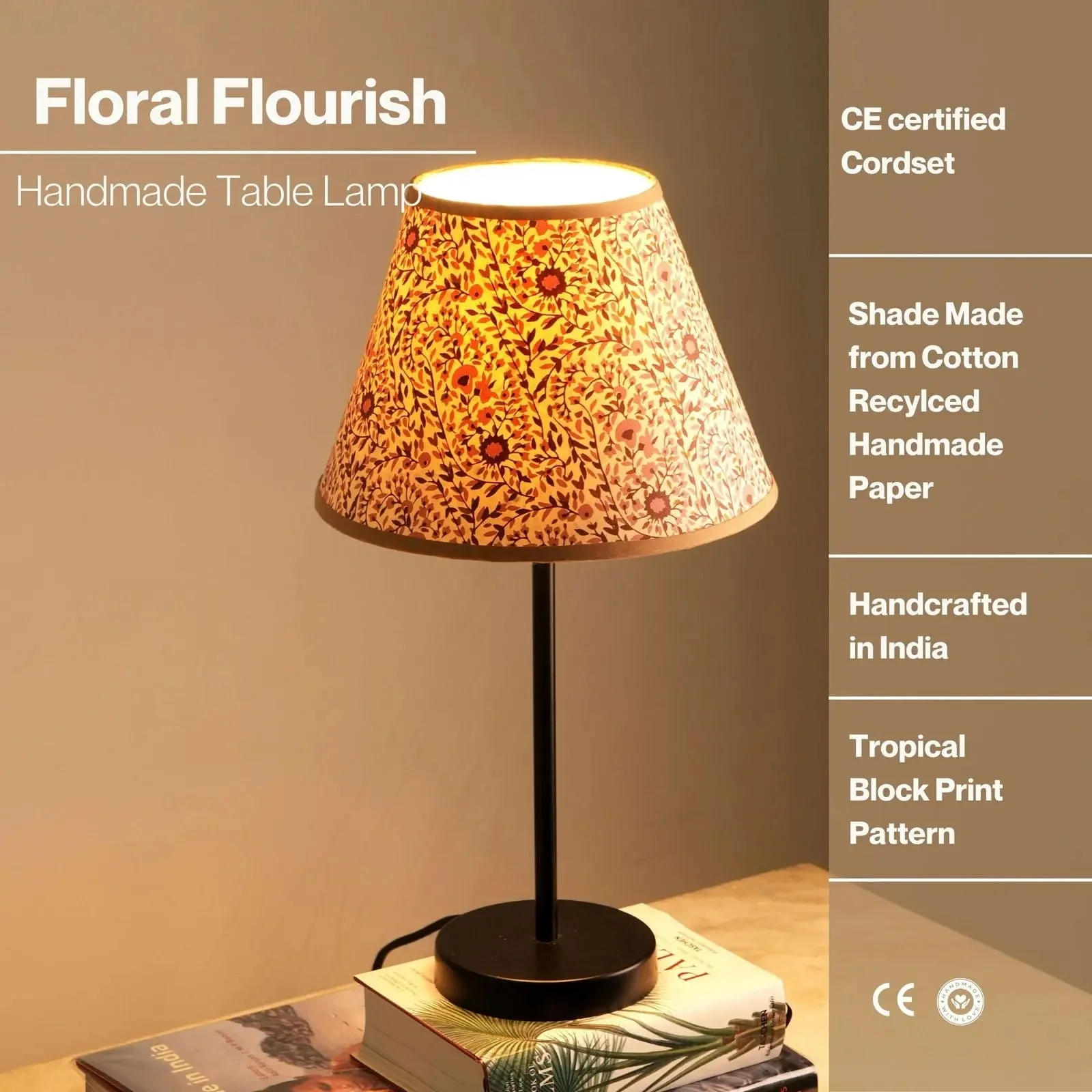 Nordic Night - Floral Flourish Table Lamp - Image 5