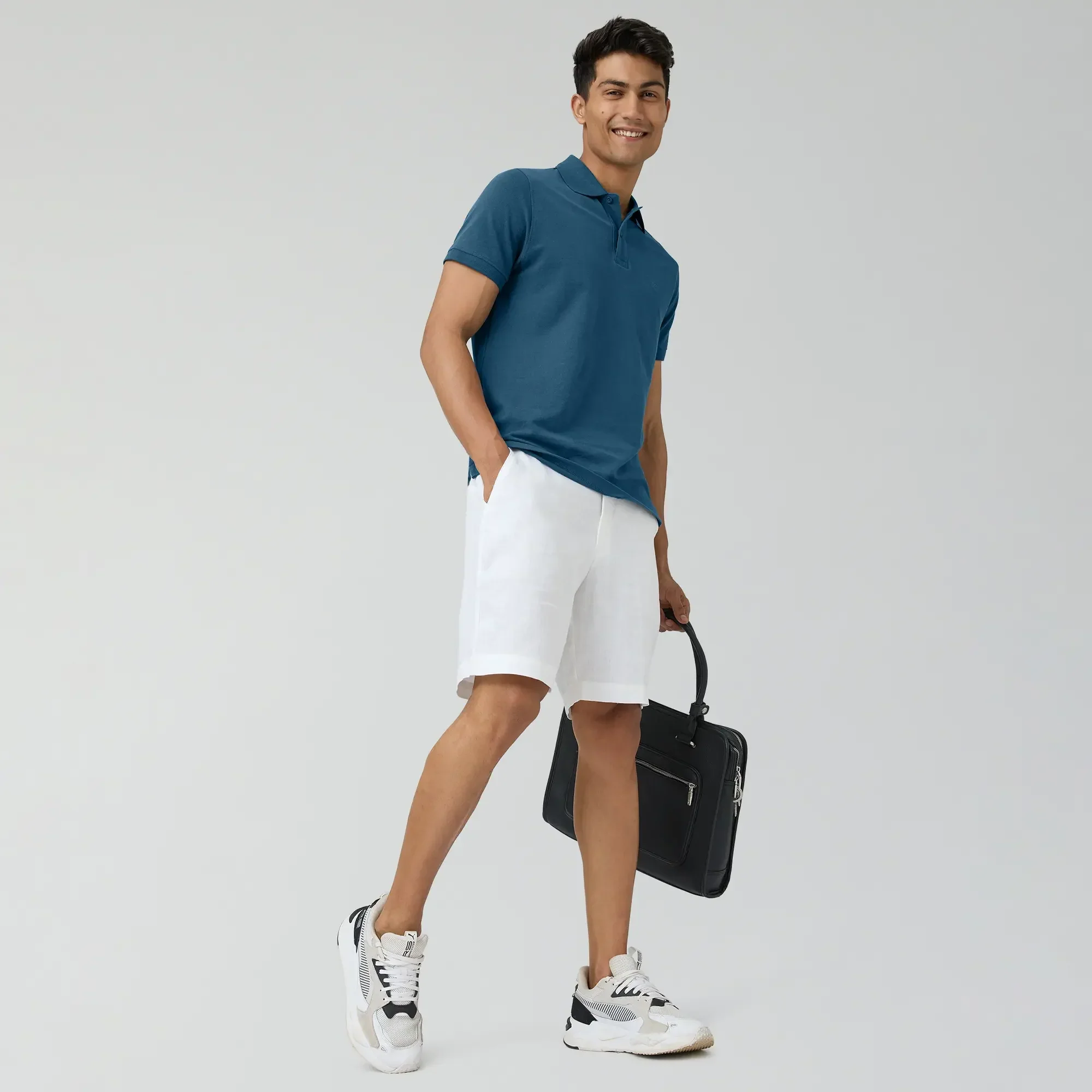 Nova Combed Cotton Polo T-shirts Isle Blue - Image 2