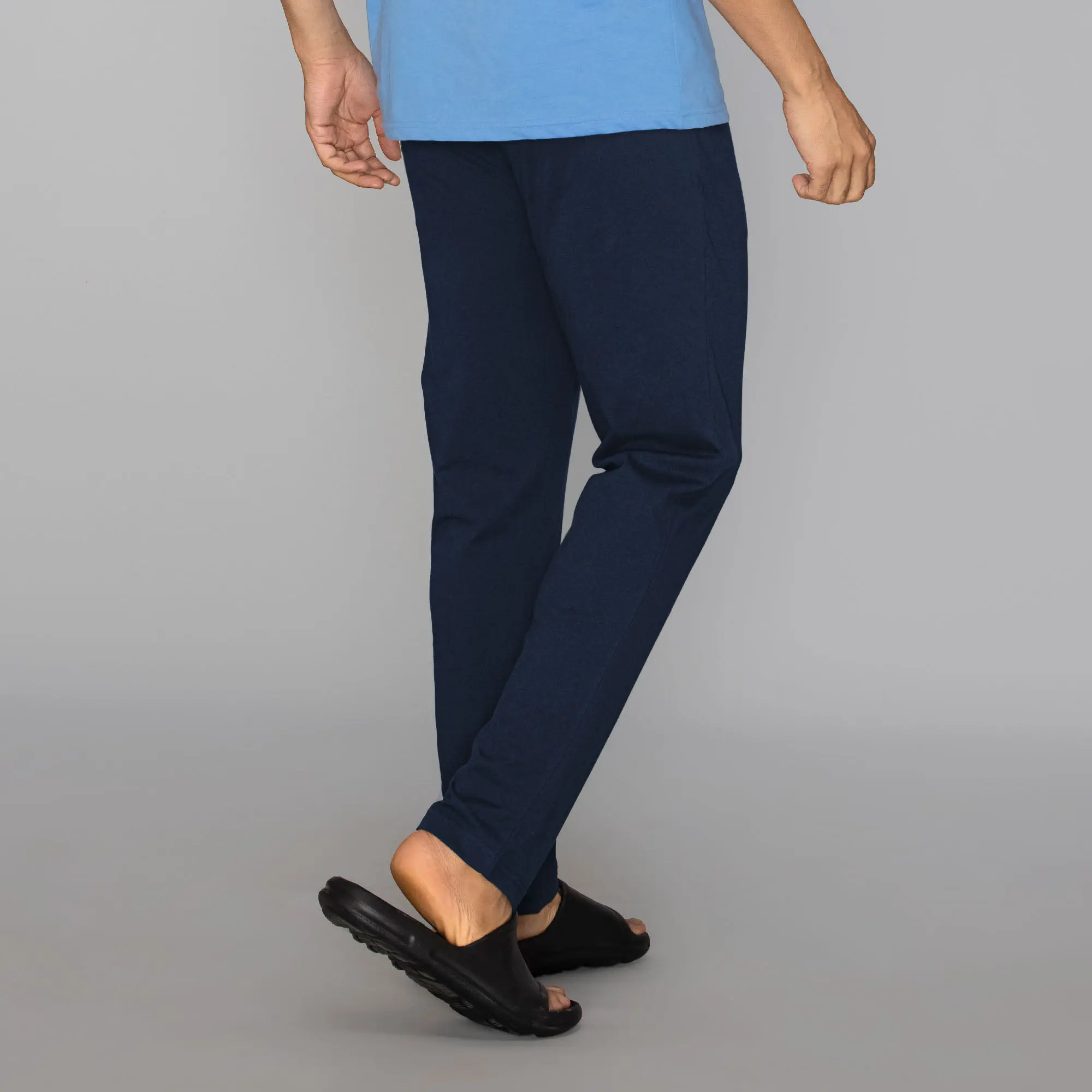 Nova Cotton Rich Track Pants Navy Blue - Image 4