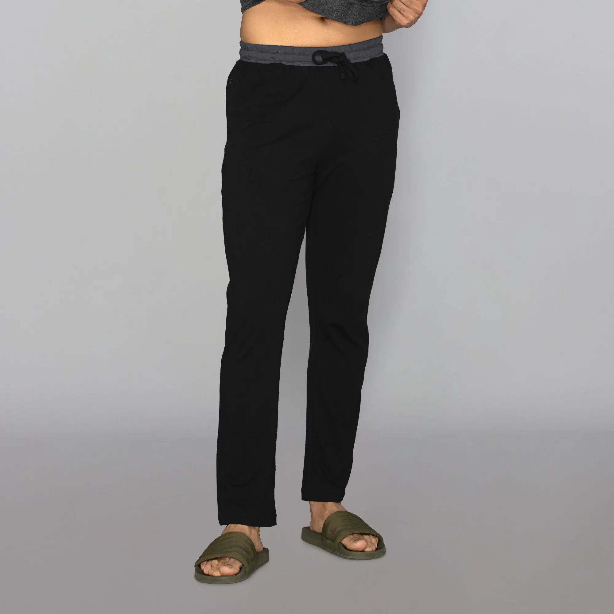 Nova Cotton Rich Track Pants Pitch Black - Image 2