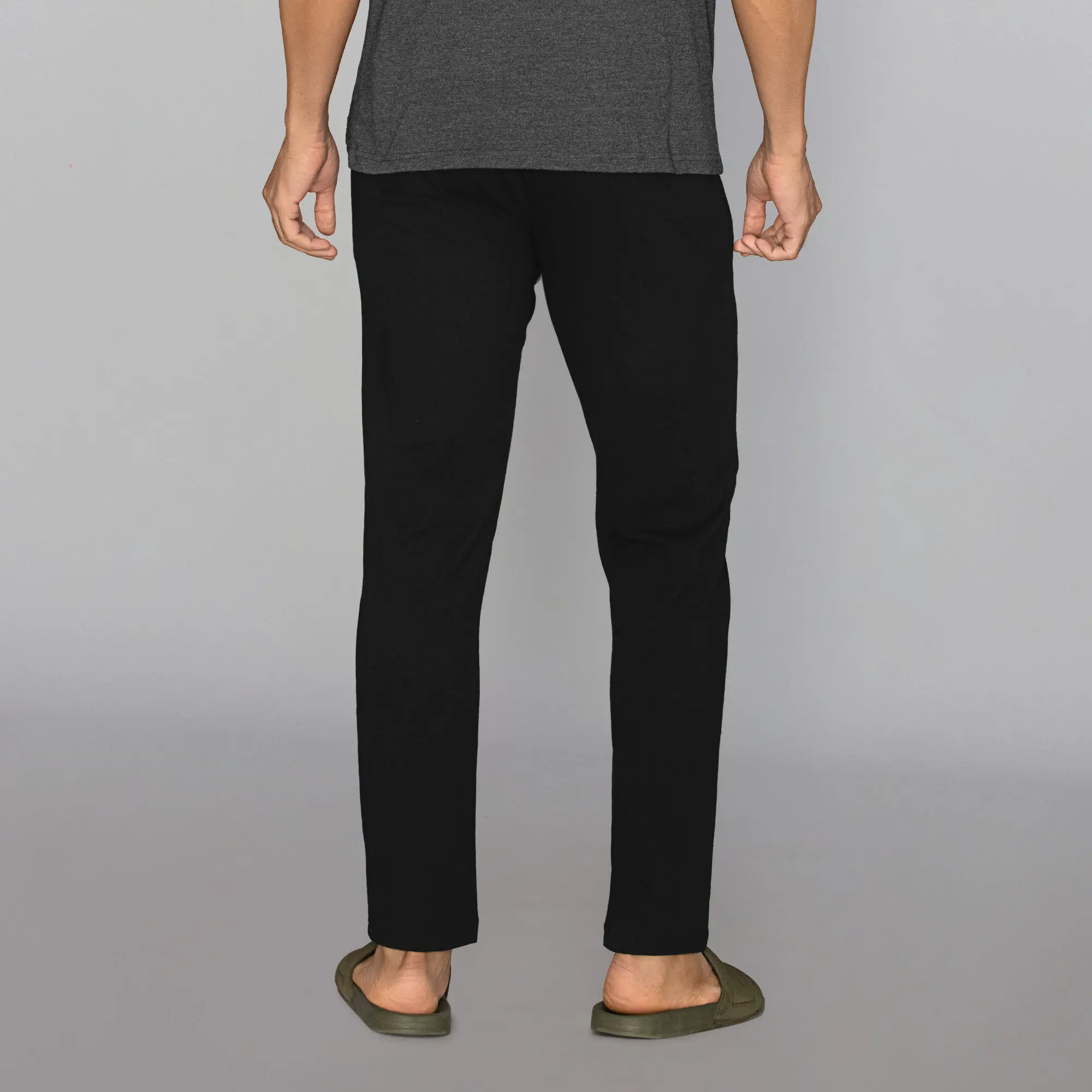 Nova Cotton Rich Track Pants Pitch Black - Image 5